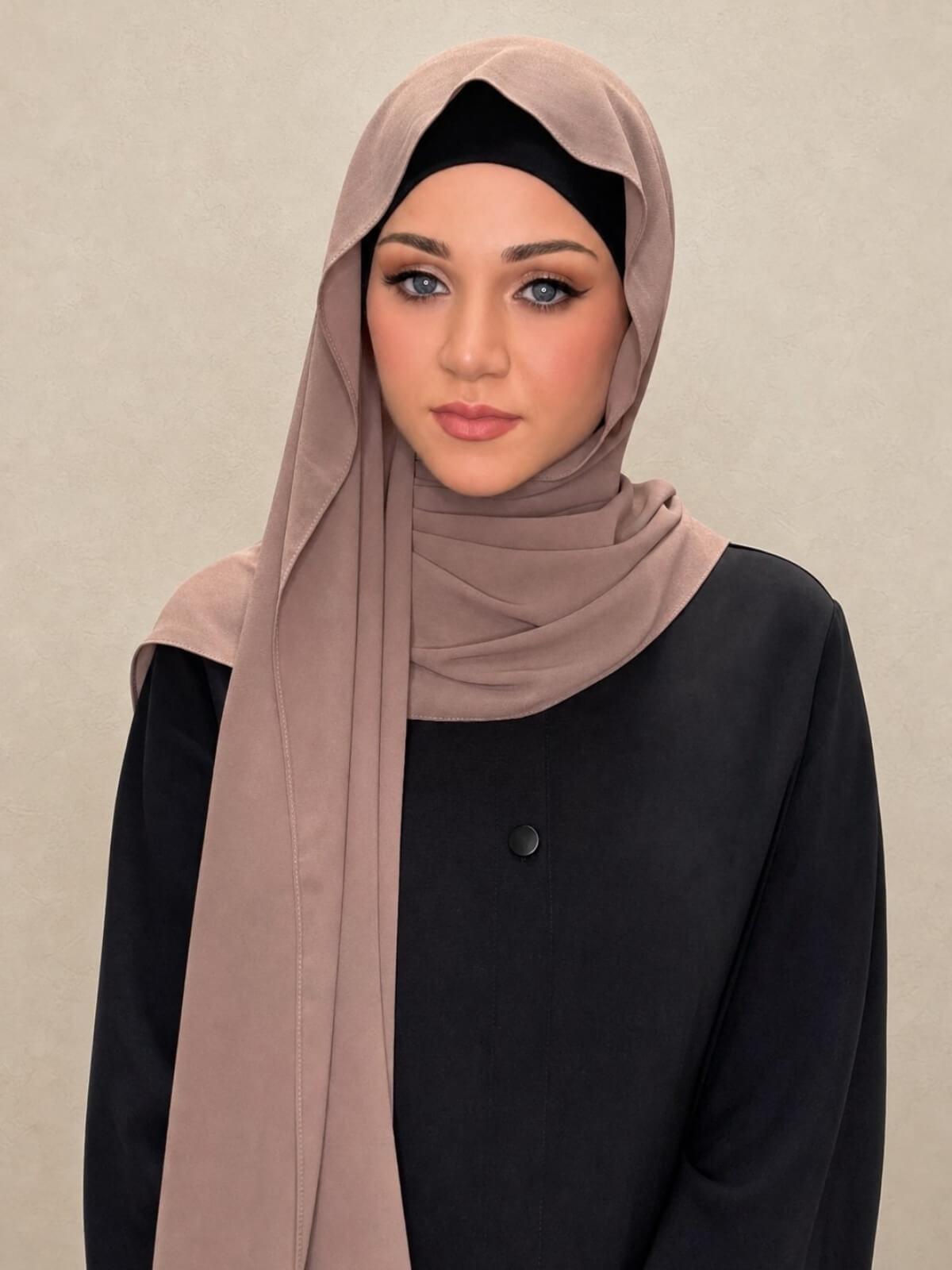 Classic Chiffon Hijab-Chestnut Brown