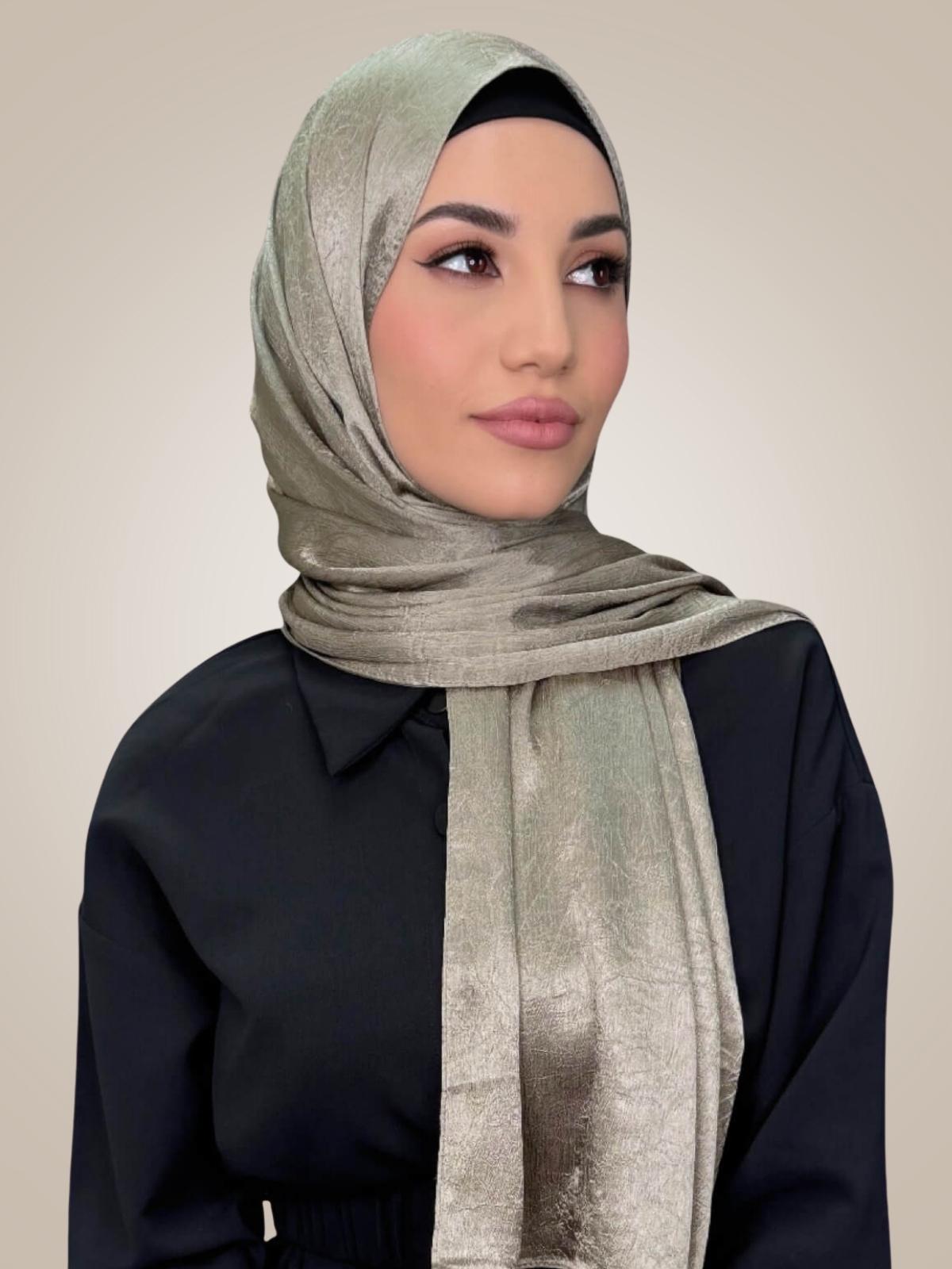 Classic Satin Hijab-Khaki