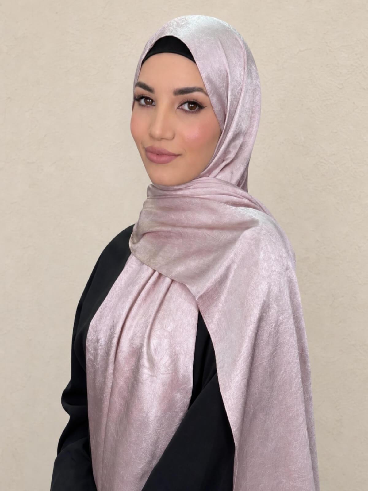 Classic Satin Hijab-Blush