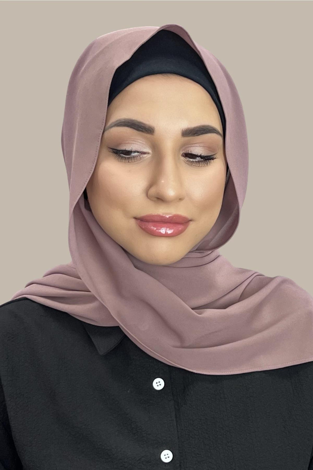 Modish Hijab Classic Chiffon Hijab-Pearl Grey
