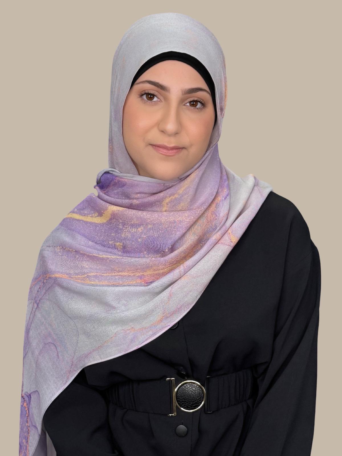 Modish Girl Print Modal Hijab-Lavanta Bay