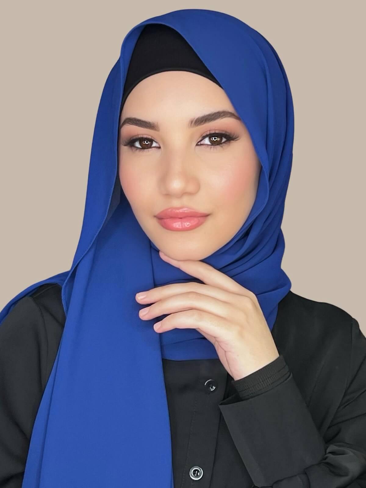 Classic Chiffon Hijab-Midnight Blue