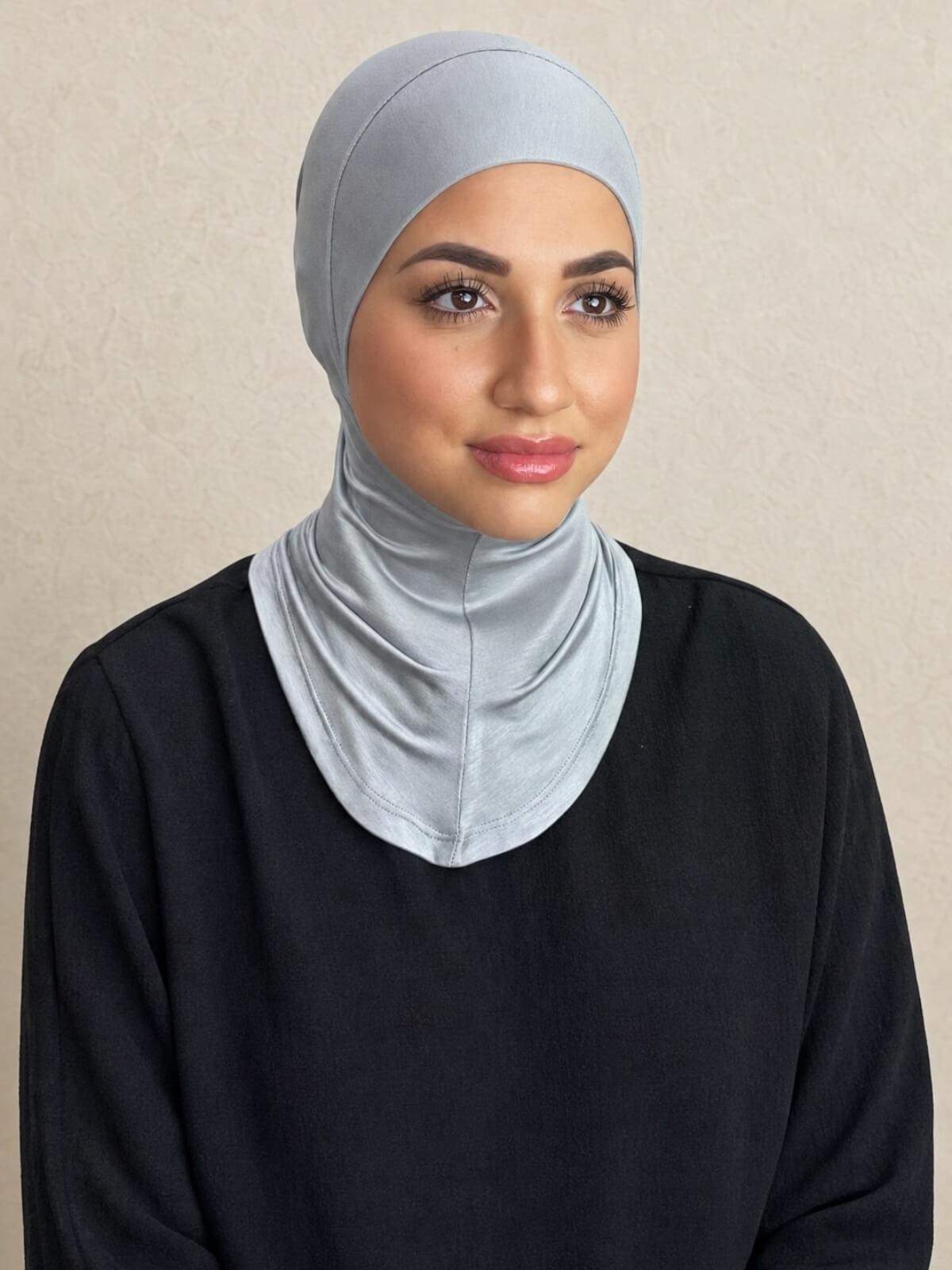 Premium Jersey Full Coverage Underscarf-Chic Grey