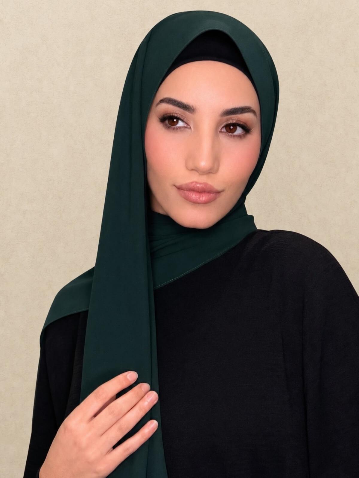 Classic Chiffon Hijab-Pine