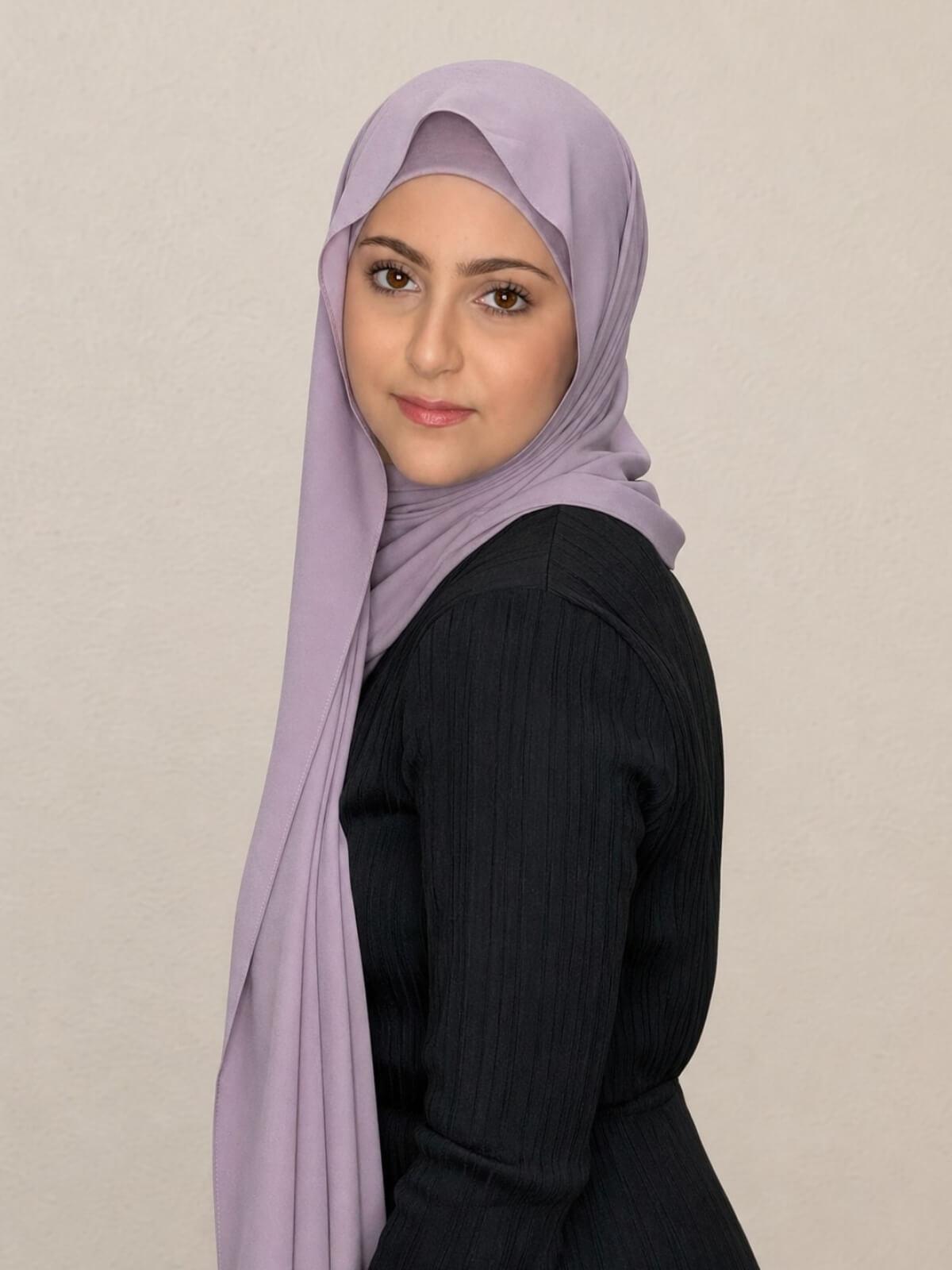 Modish Girl Matching Chiffon Hijab Set-Barely Mauve