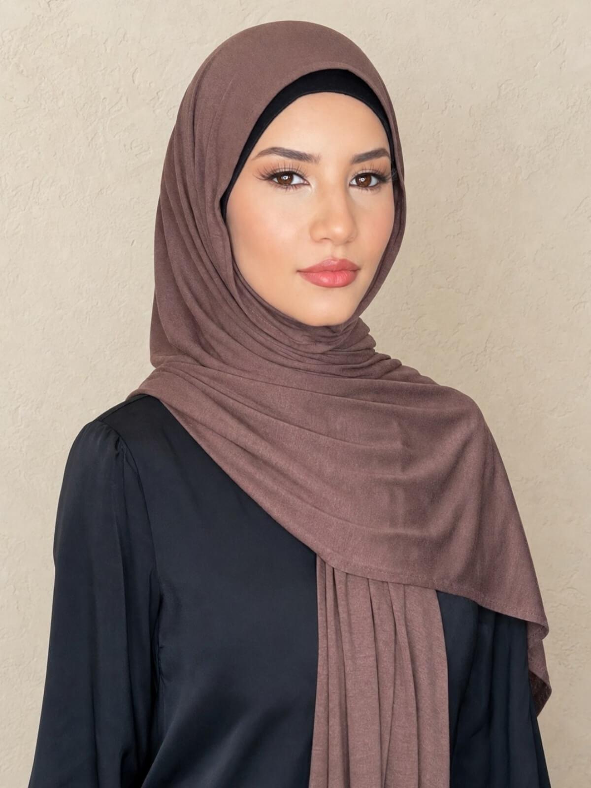 Classic Jersey Hijab-Mocha