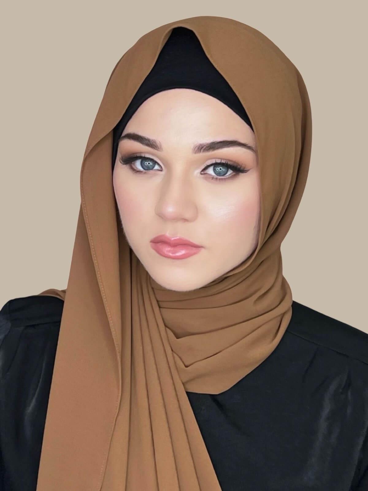 Classic Chiffon Hijab-Rust Brown