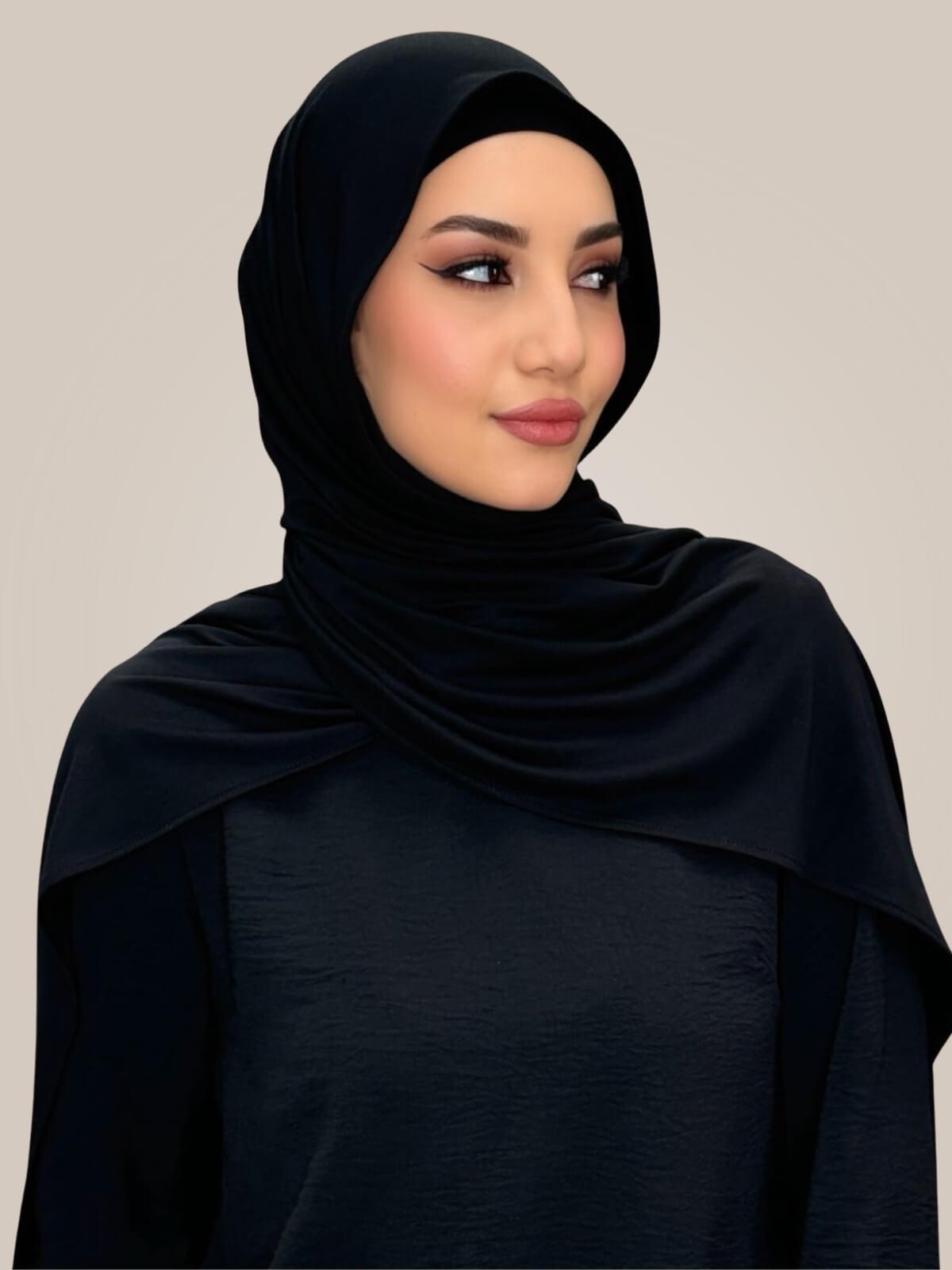 Premium Jersey Hijab-Black