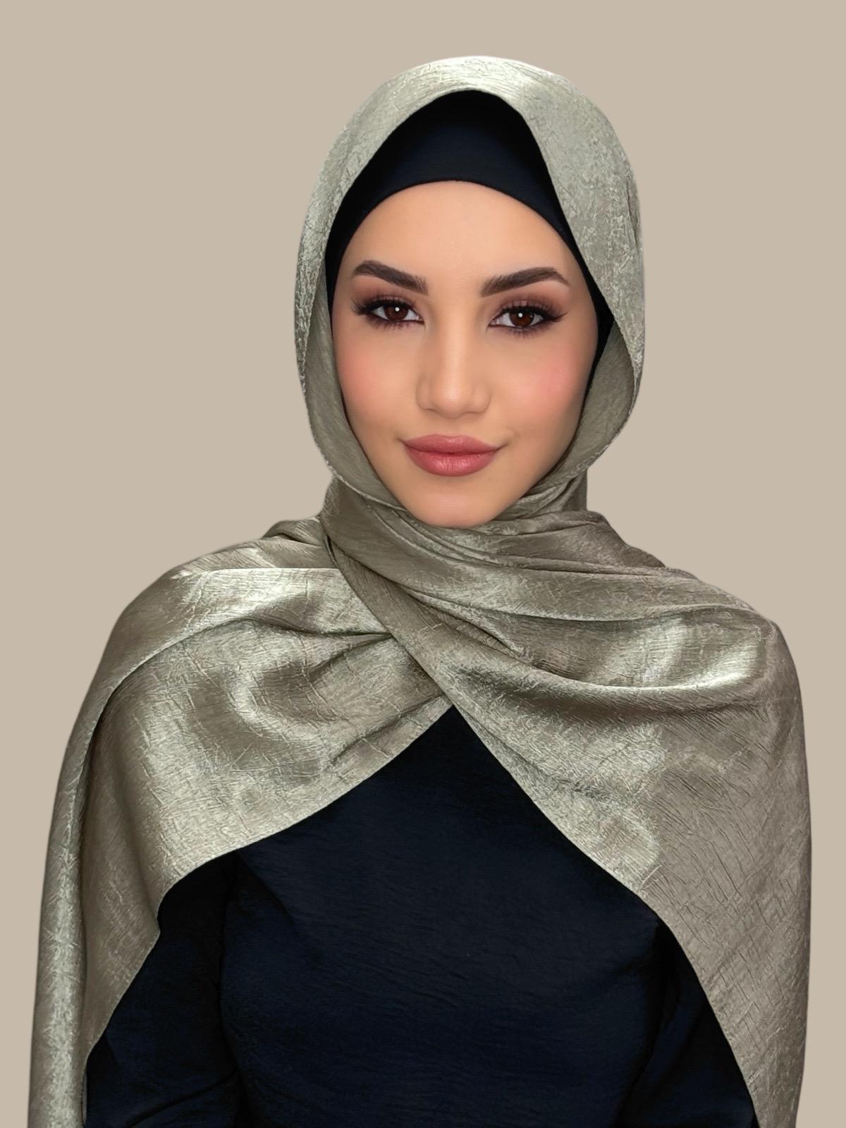 Classic Satin Hijab-Khaki