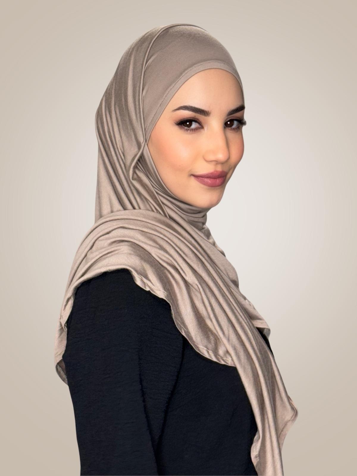 Pre-Sewn Jersey Hijab-Desert