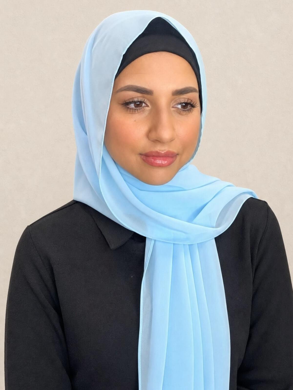 Classic Chiffon Hijab-Sky Blue