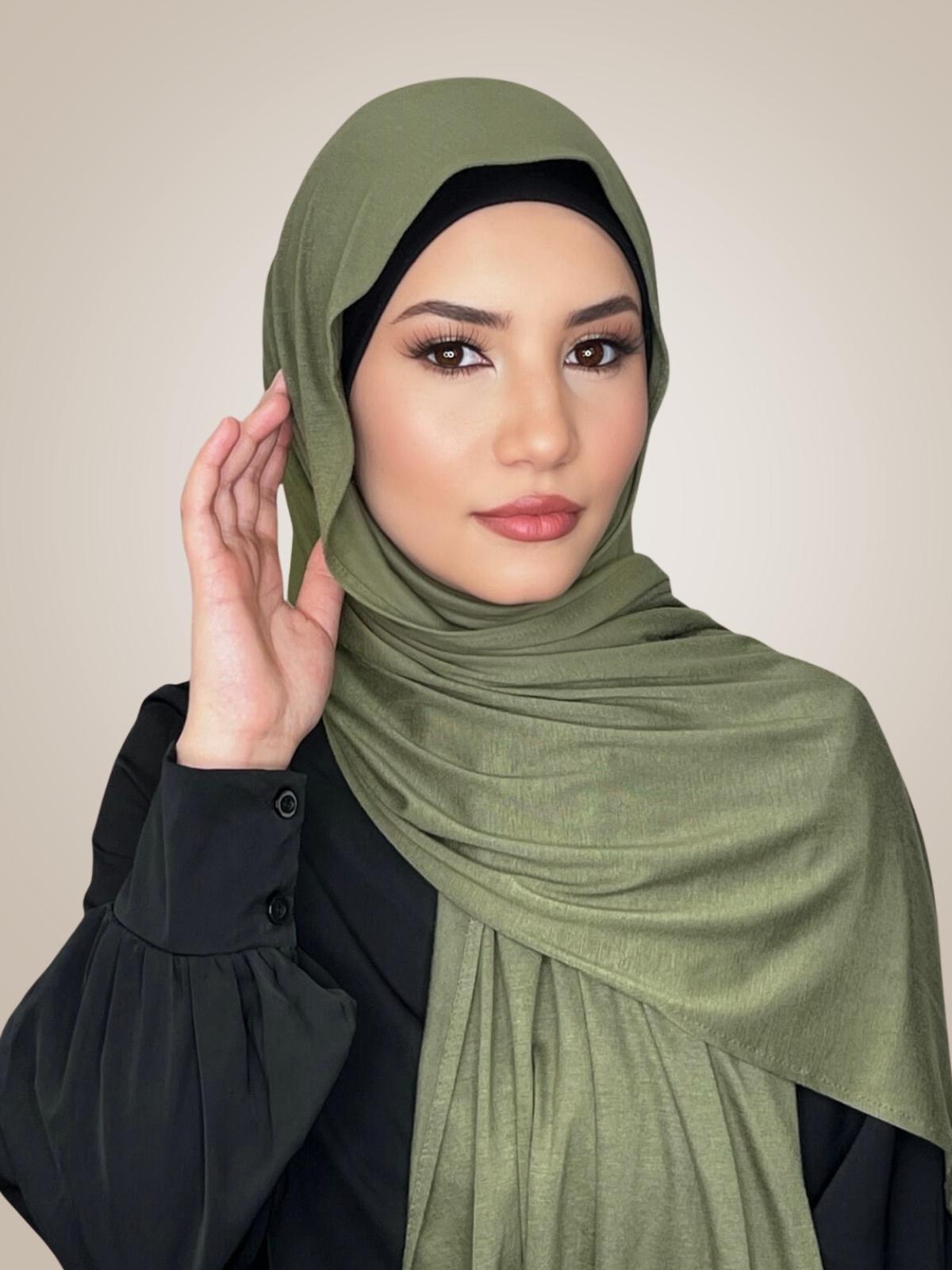 Classic Jersey hijab-Olive