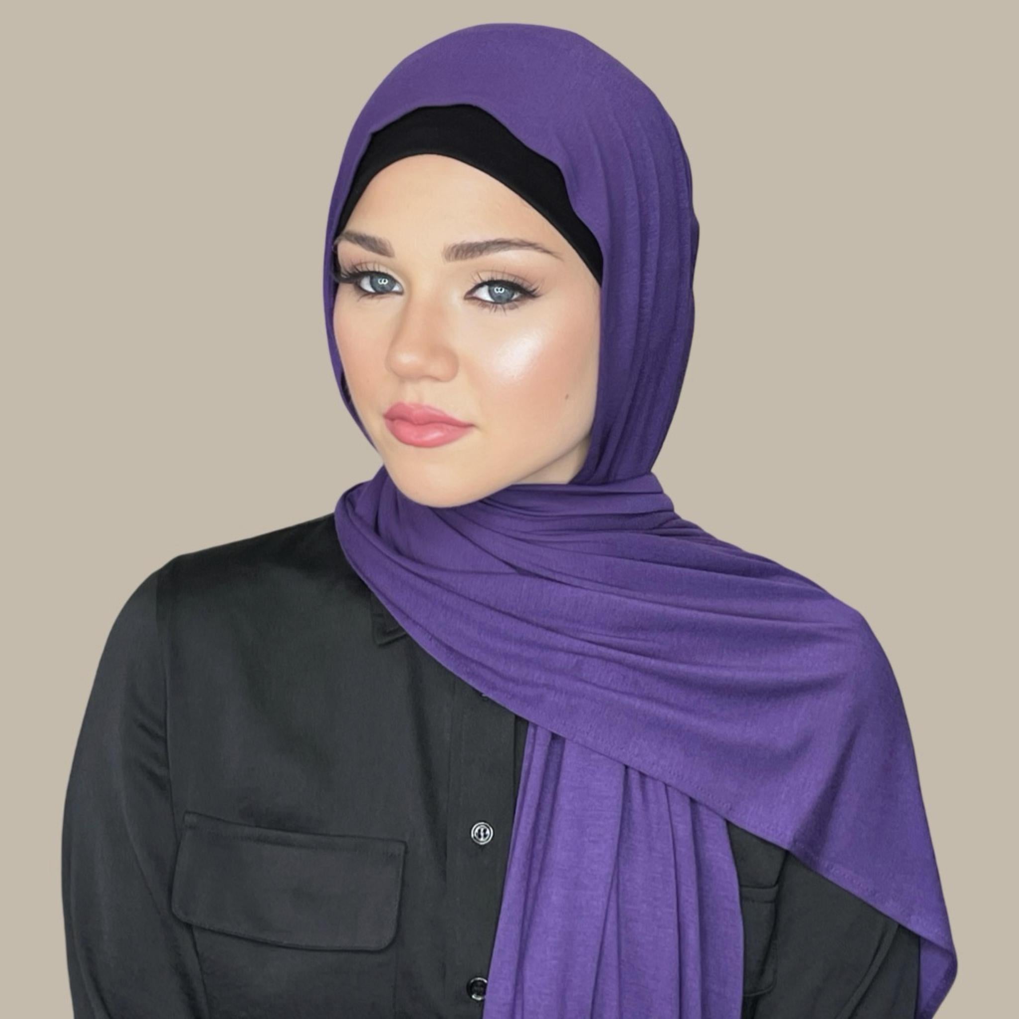 Classic Jersey Hijab-Purple - Modish Hijab