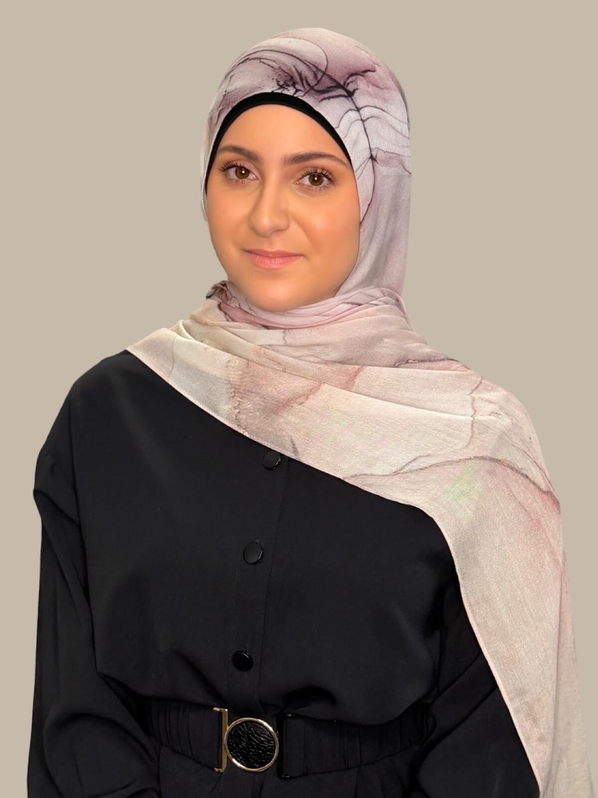 Modish Girl Print Modal Hijab-Tokyo Blossom