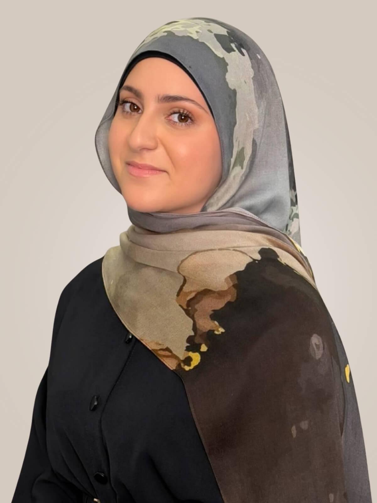 Modish Girl Print Modal Hijab-Beirut Bronze