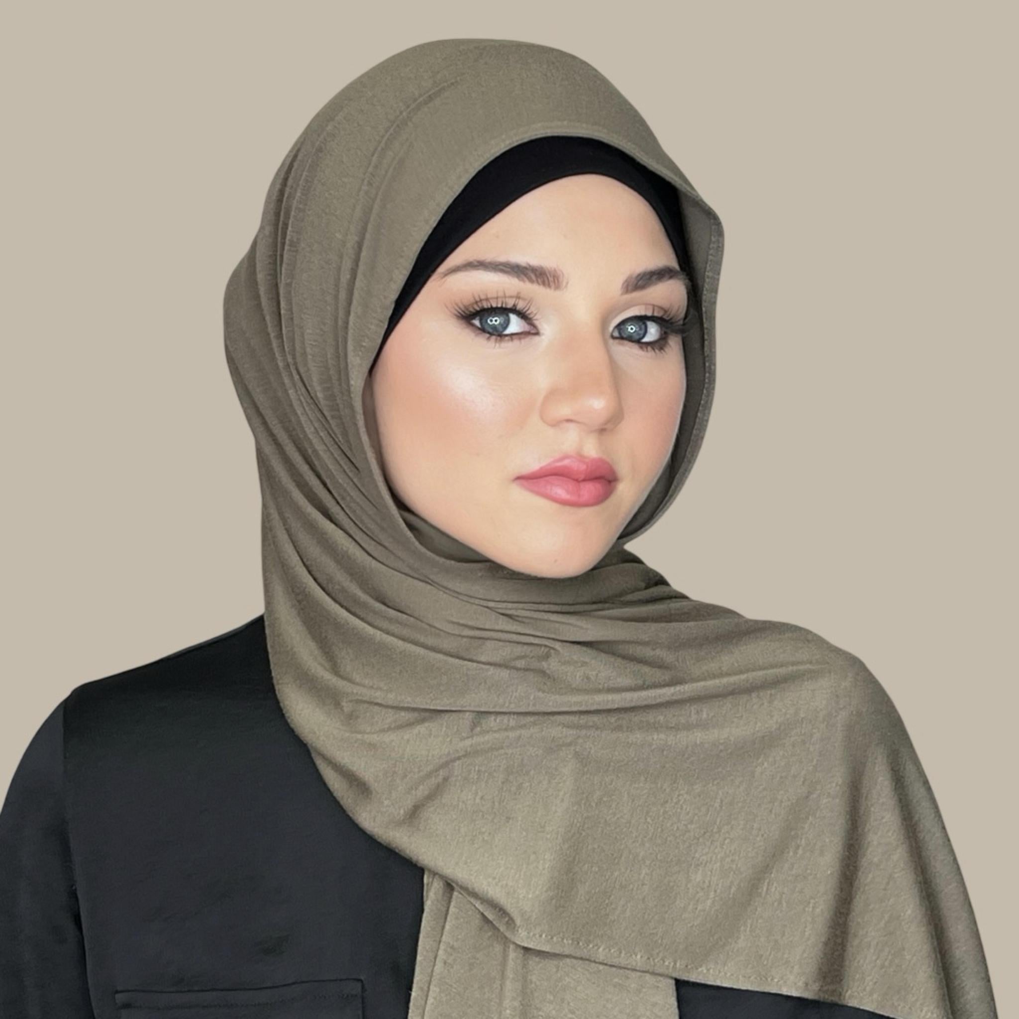 Classic Jersey Hijab-Dark Sage