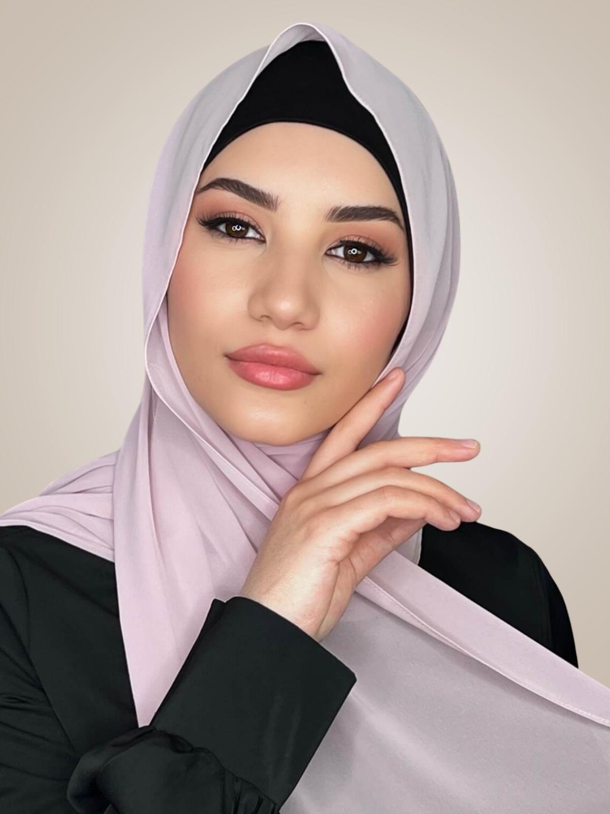 Luxury Chiffon Hijab-Rose Gold