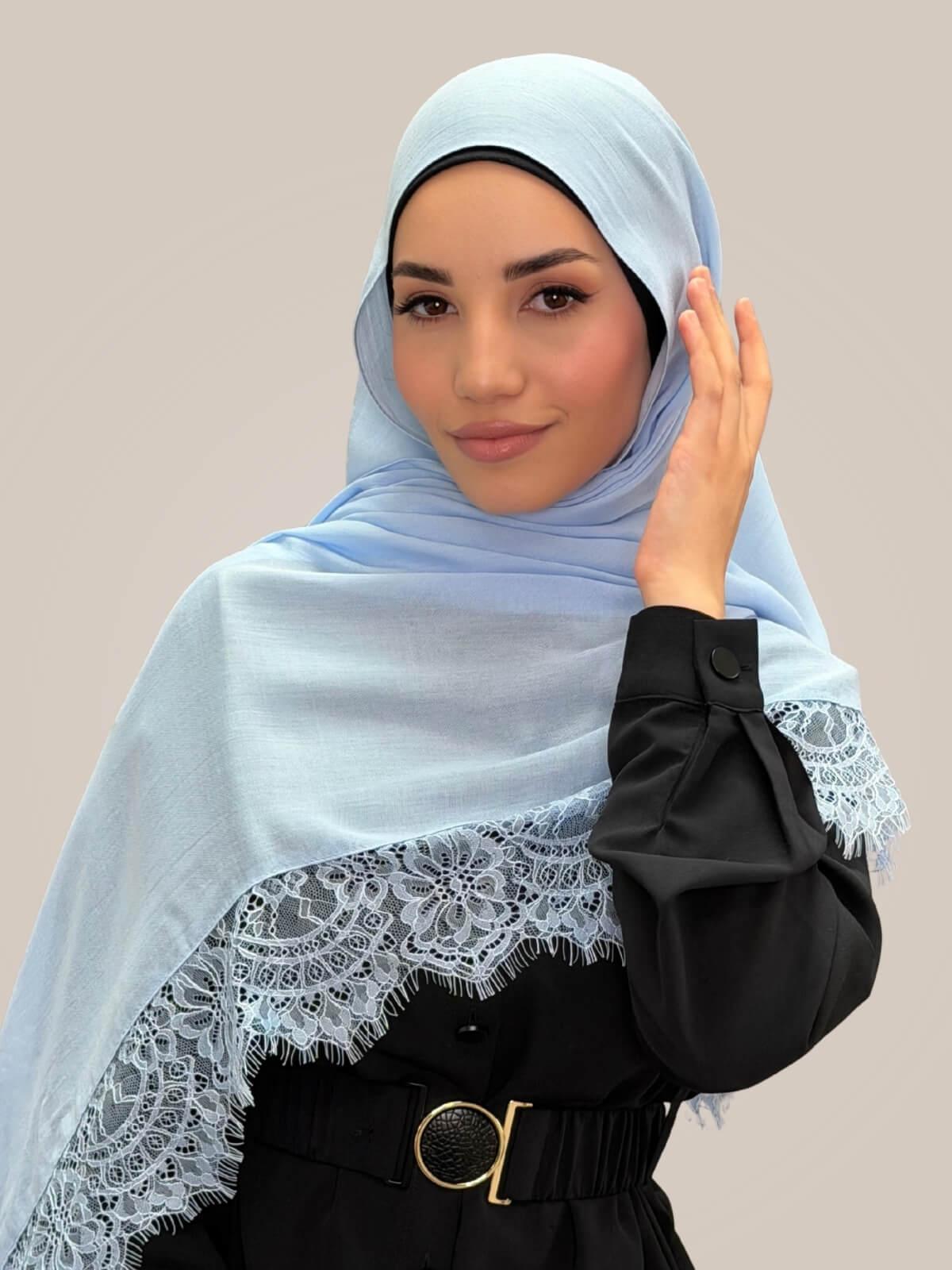 Lace Cotton Modal Hijab-Daydream