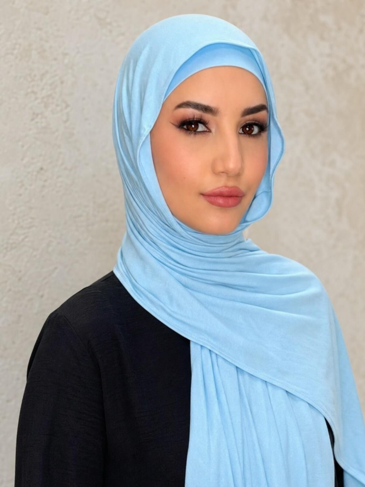 Premium Jersey Hijab-Baby Blue