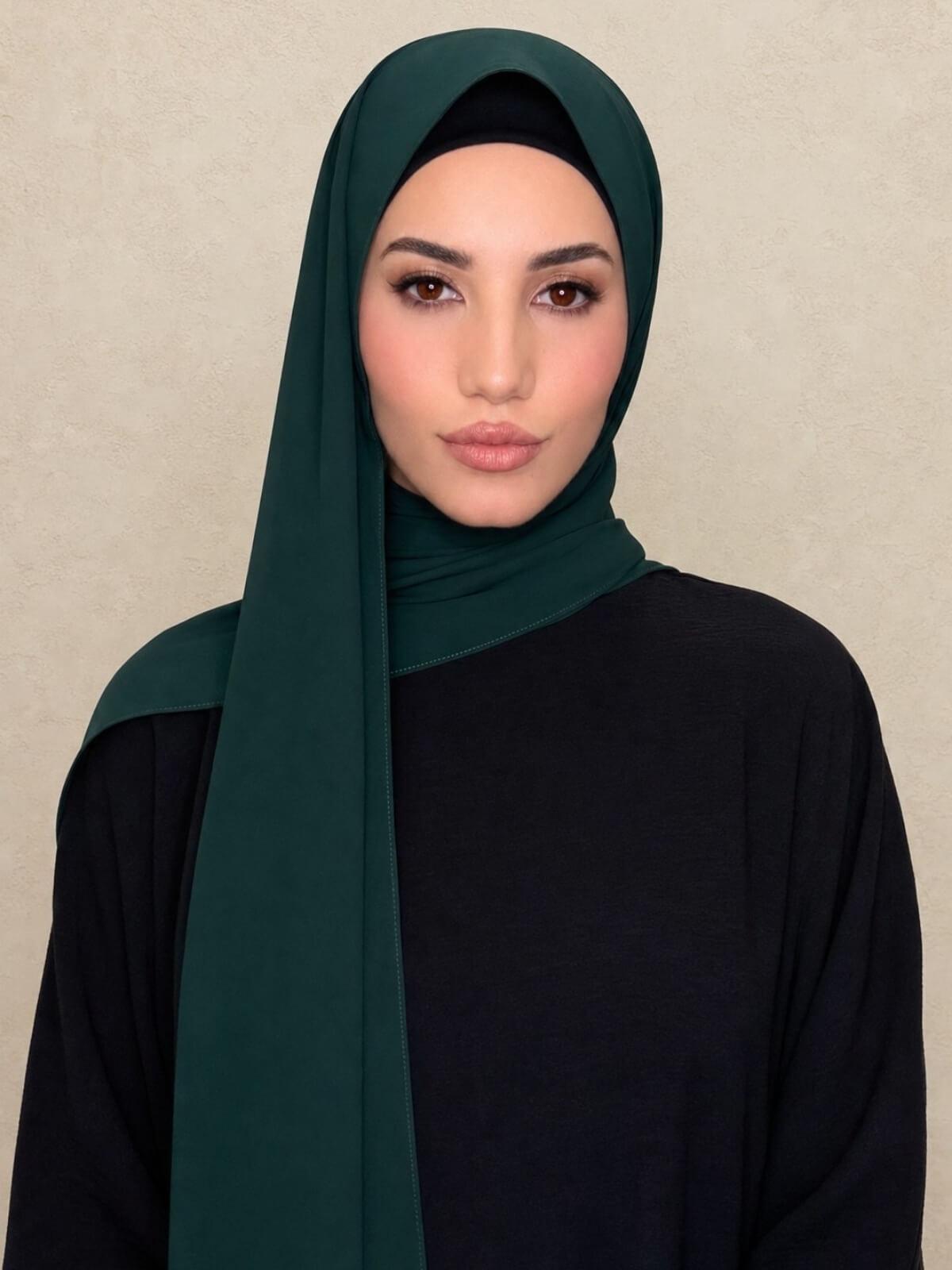 Classic Chiffon Hijab-Pine