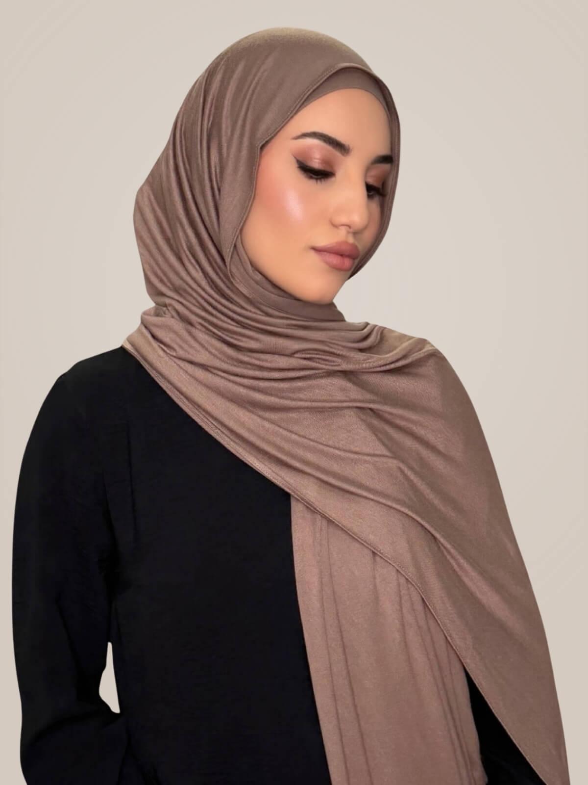Premium Jersey Hijab-Truffle