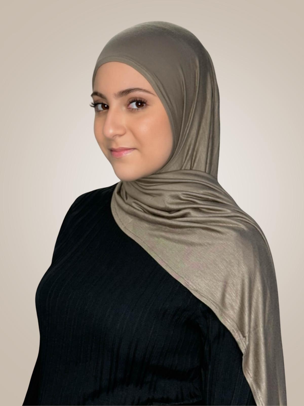 Modish Girl Pre-Sewn Jersey Hijab-Sandstone