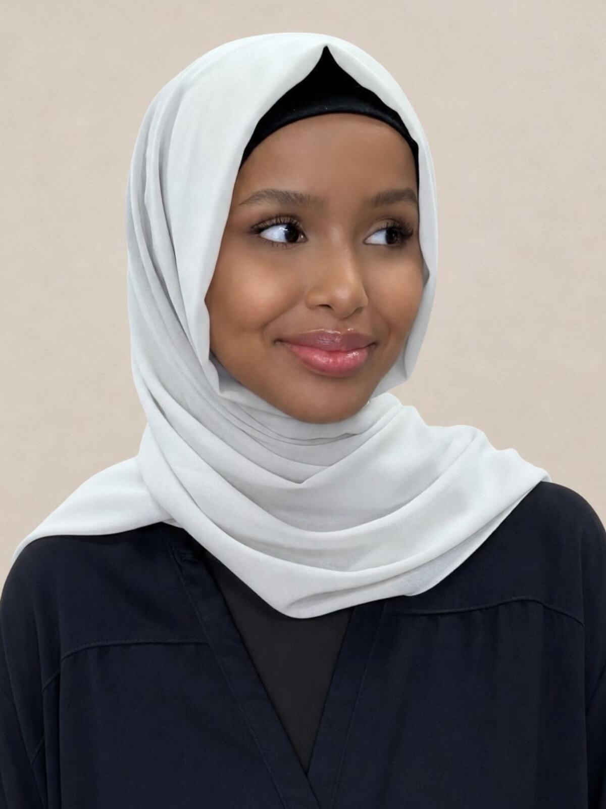 Luxury Chiffon Hijab-Ivory