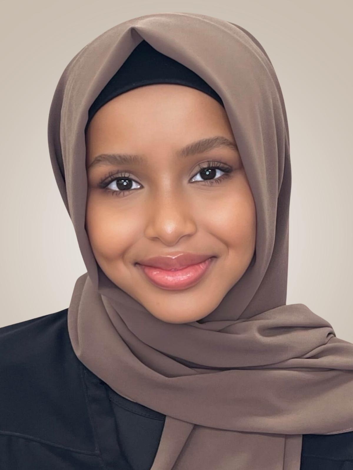Classic Chiffon Hijab-Walnut Brown
