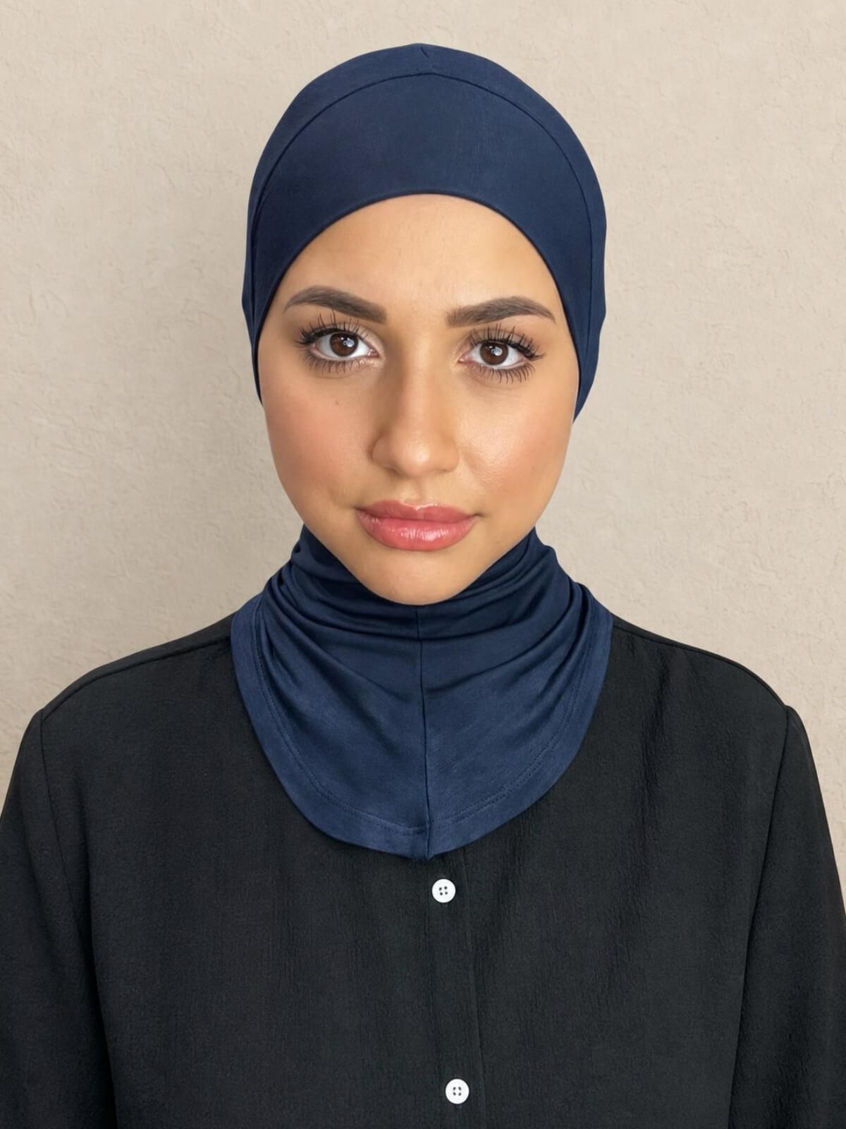 Premium Jersey Full Coverage Underscarf-Navy