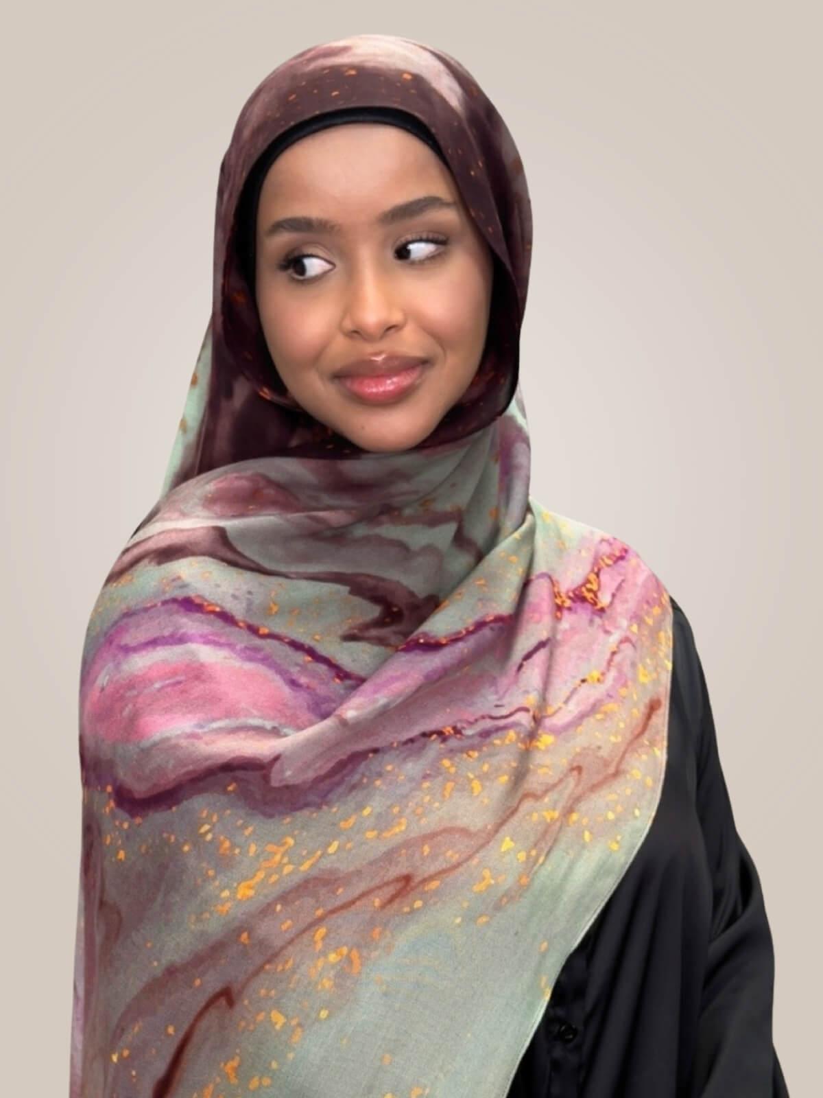 Print Modal Hijab-Rose Mirage