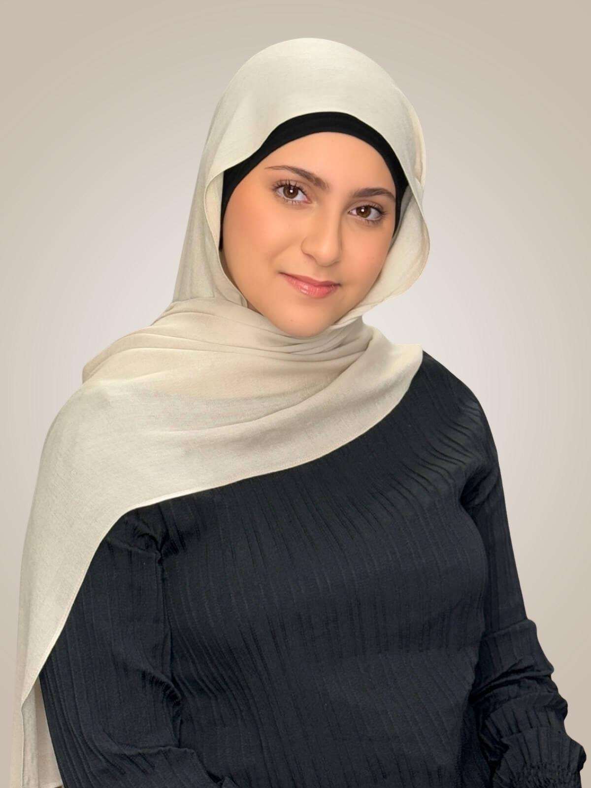Modish Girl Cotton Modal Hijab-Sand