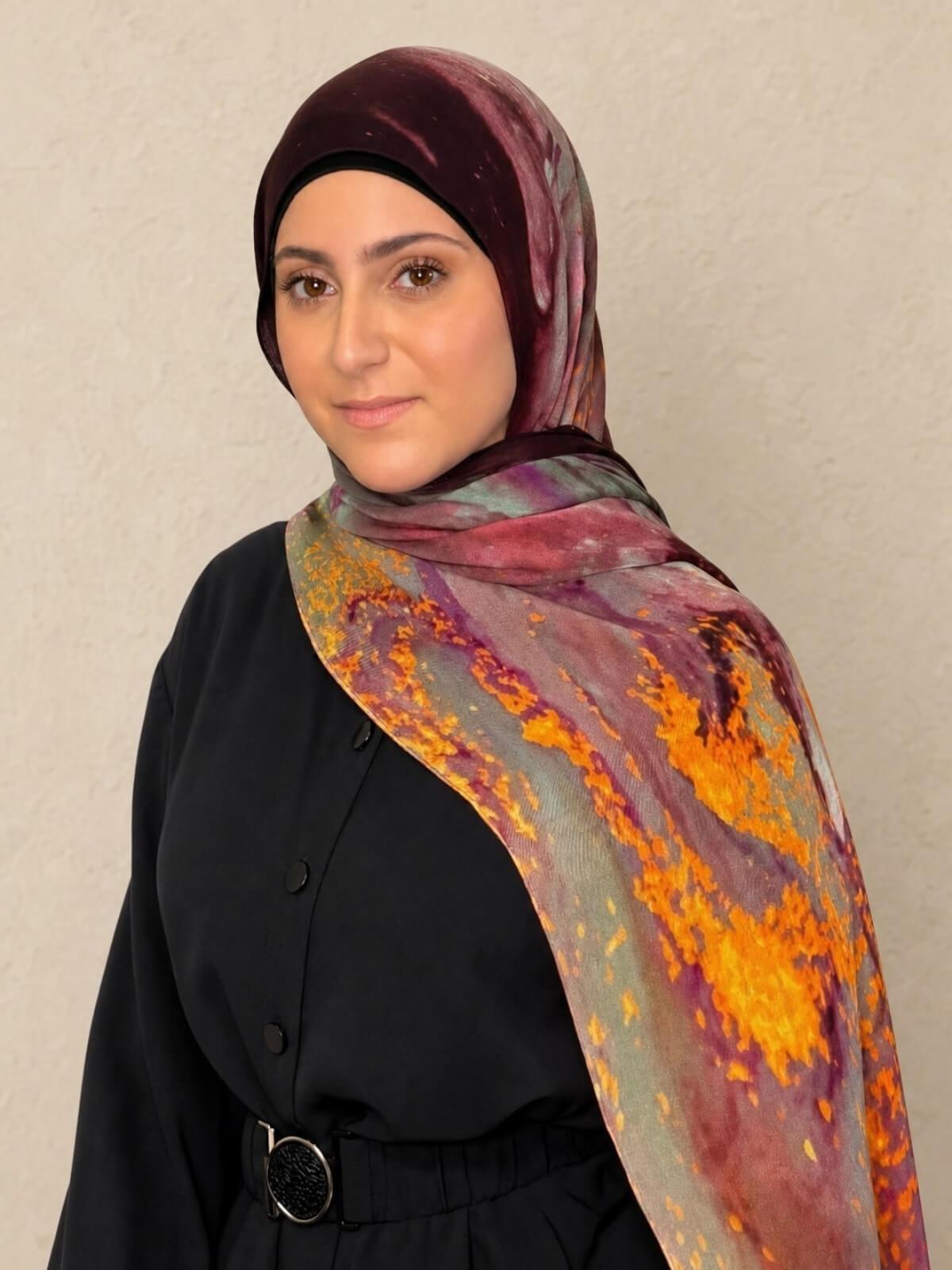 Modish Girl Print Modal Hijab-Rose Mirage
