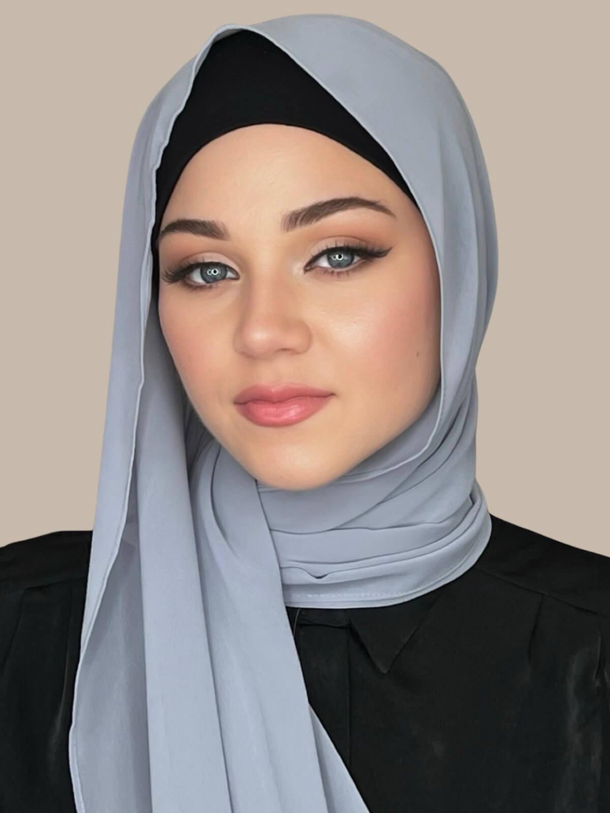 Luxury Chiffon Hijab-Smoke Grey