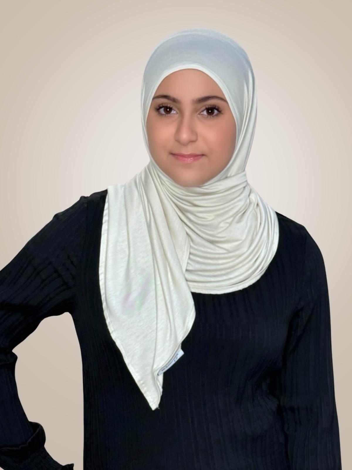 Modish Girl Pre-Sewn Jersey Hijab-Ivory