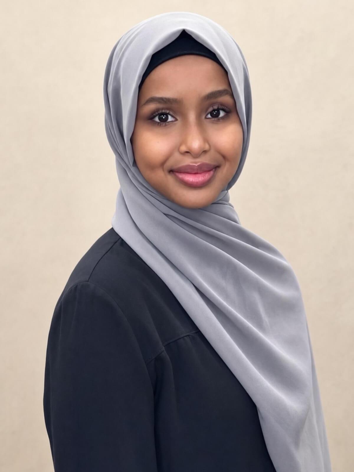Luxury Chiffon Hijab-Fossil Grey