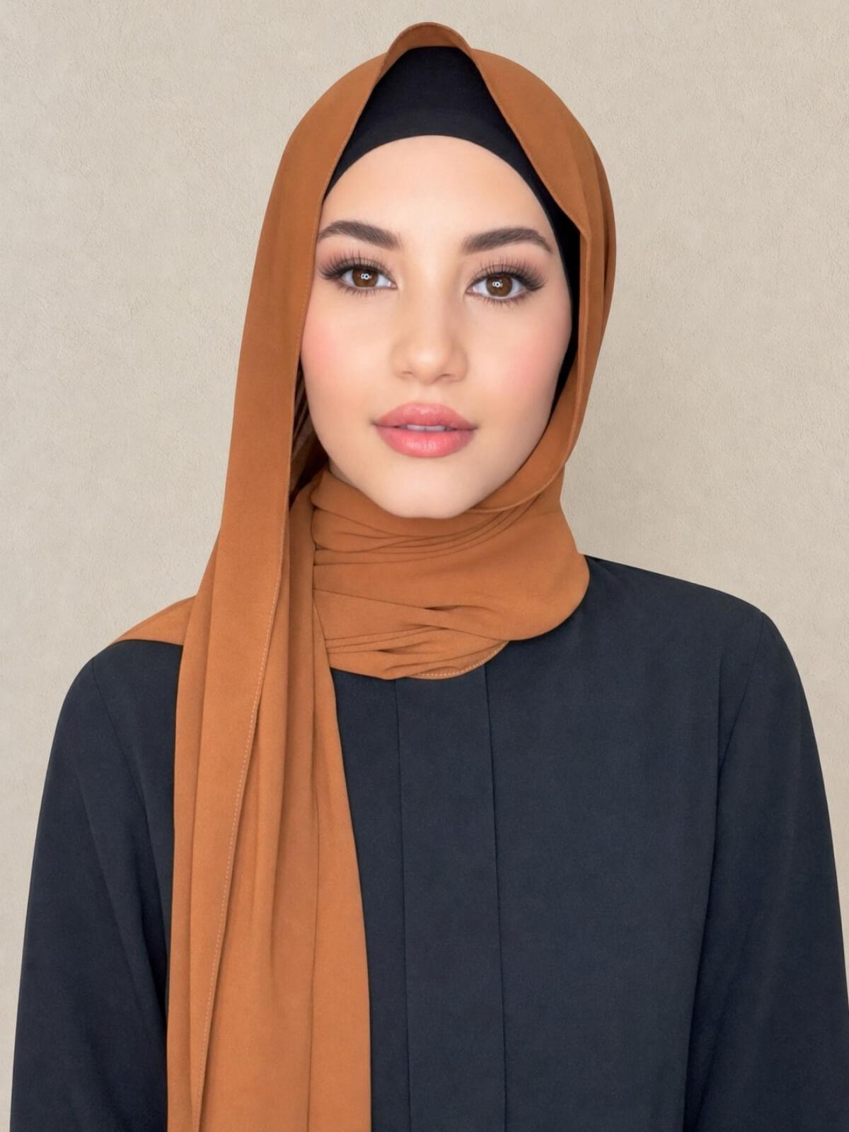 Classic Chiffon Hijab-Sienna
