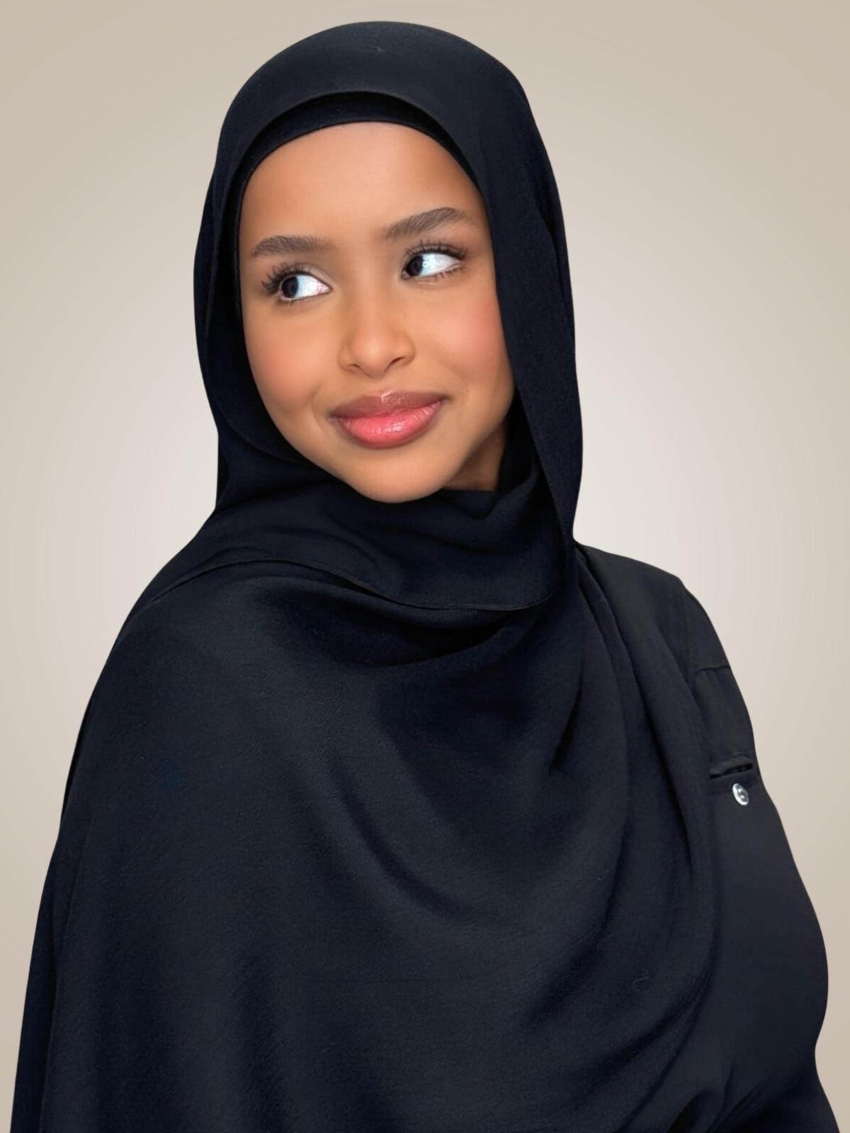 Cotton Modal Hijab-Black