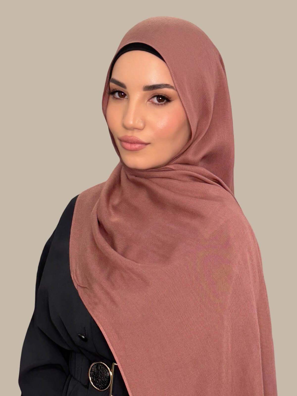 Cotton Modal Hijab-Desert Rose