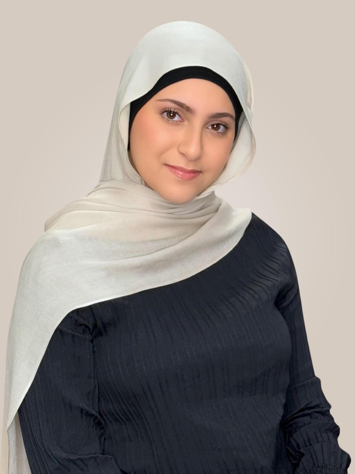 Modish Girl Cotton Modal Hijab-Sand