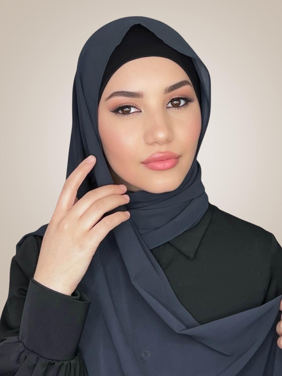 Luxury Chiffon Hijab-Shadow Grey