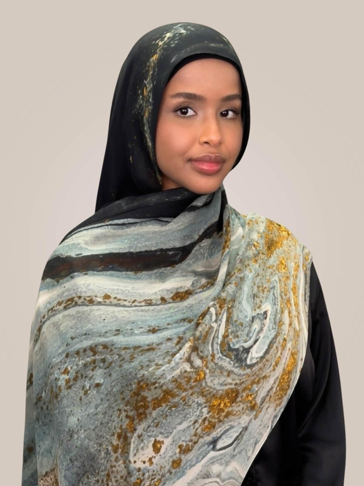 Print Modal Hijab-Sedona Slate
