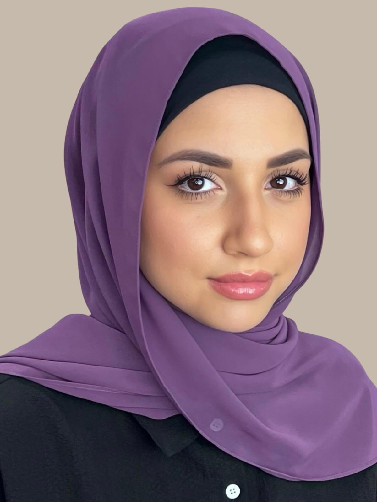 Luxury Chiffon Hijab-Mauve Taupe