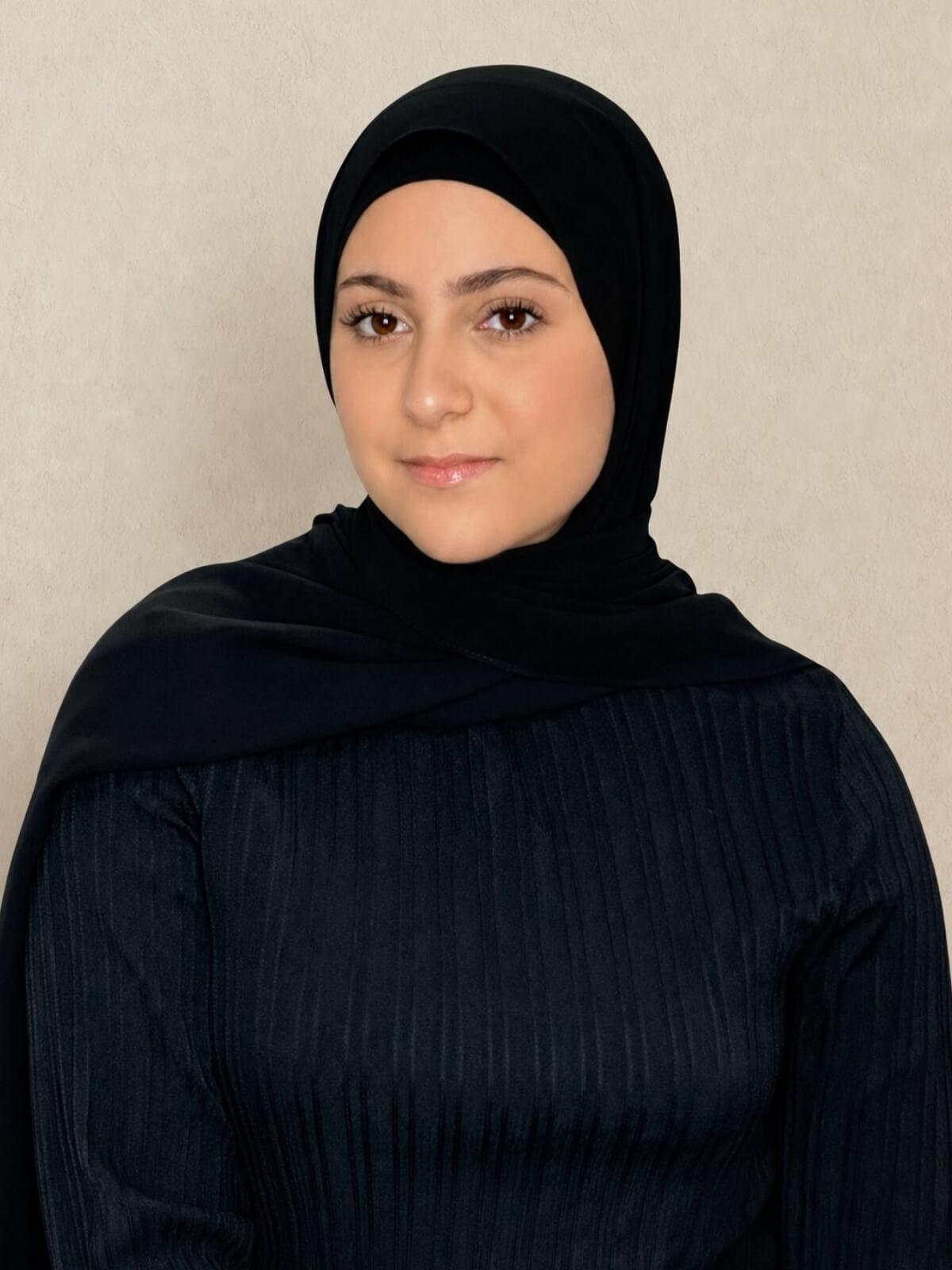 Modish Girl Luxury Chiffon Hijab-Black