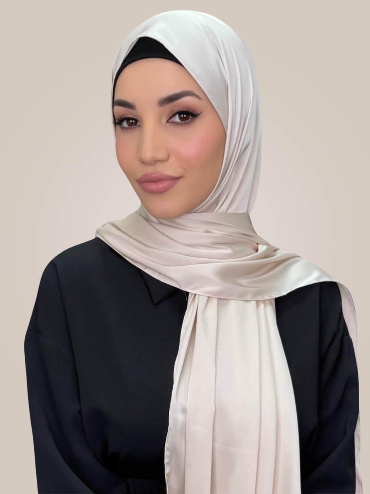 Premium Satin Hijab-Warm Sand