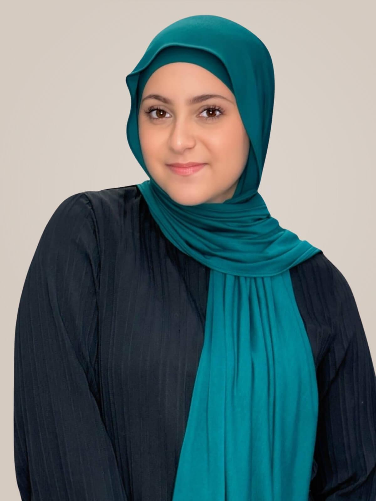Modish Girl Premium Jersey Hijab-Pine Green
