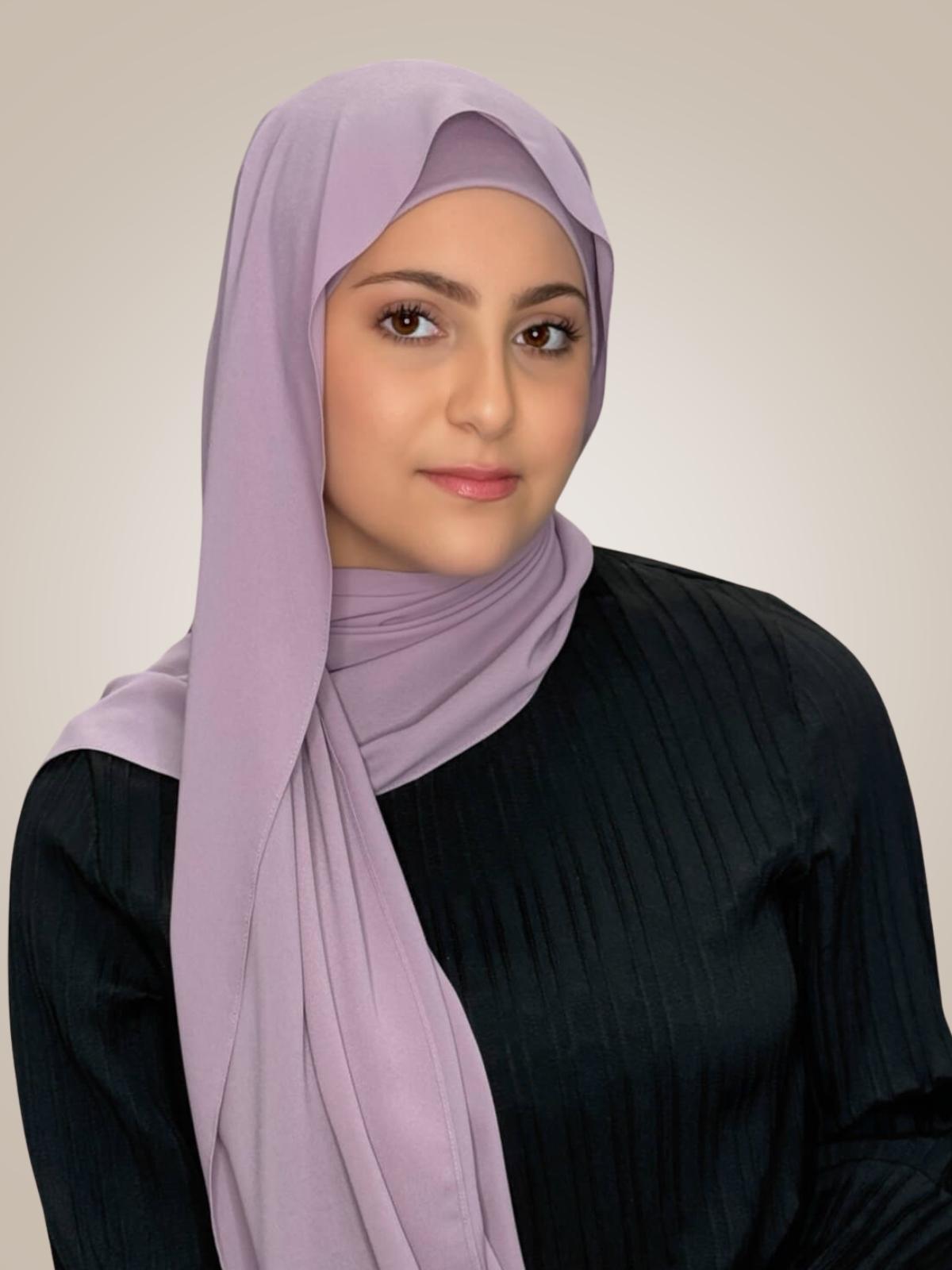 Modish Girl Matching Chiffon Hijab Set-Barely Mauve
