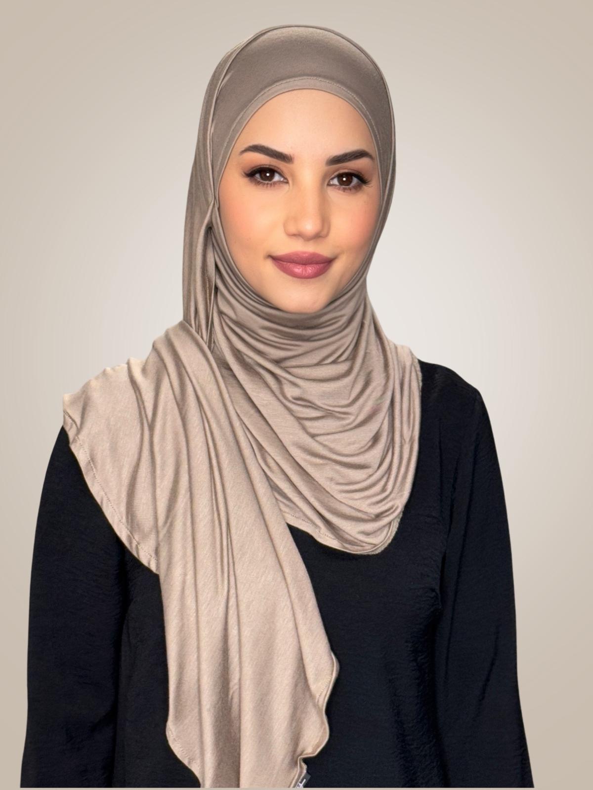 Pre-Sewn Jersey Hijab-Desert