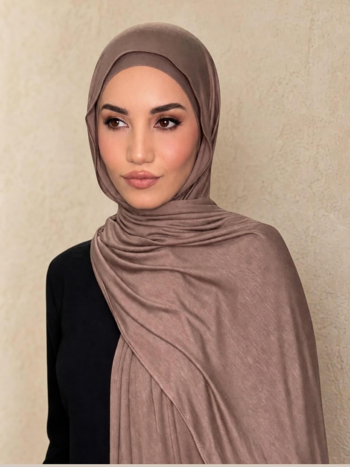 Premium Jersey Hijab-Truffle