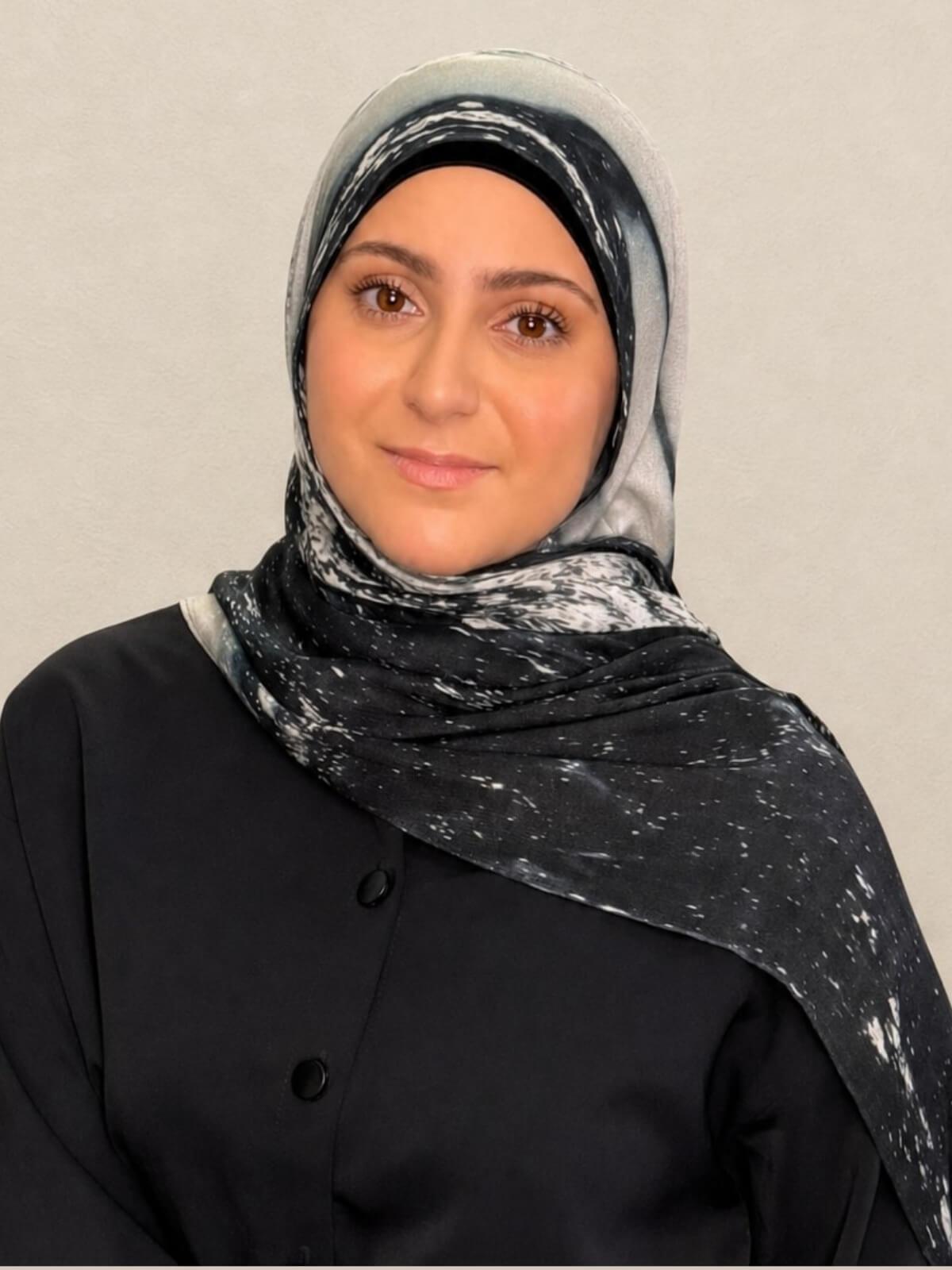 Modish Girl Print Modal Hijab-Milan Noir
