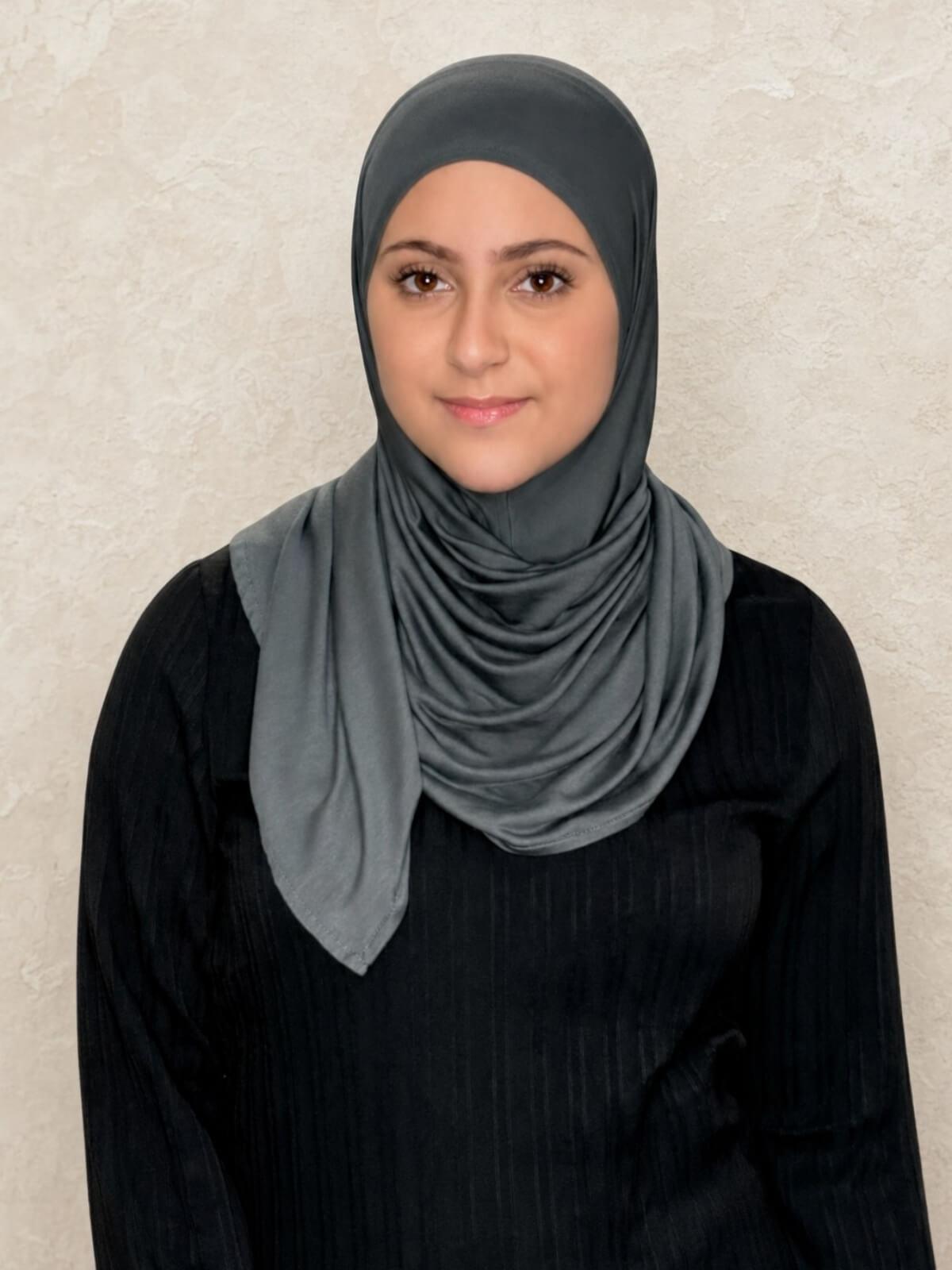 Modish Girl Pre-Sewn Jersey Hijab-Pebble Grey